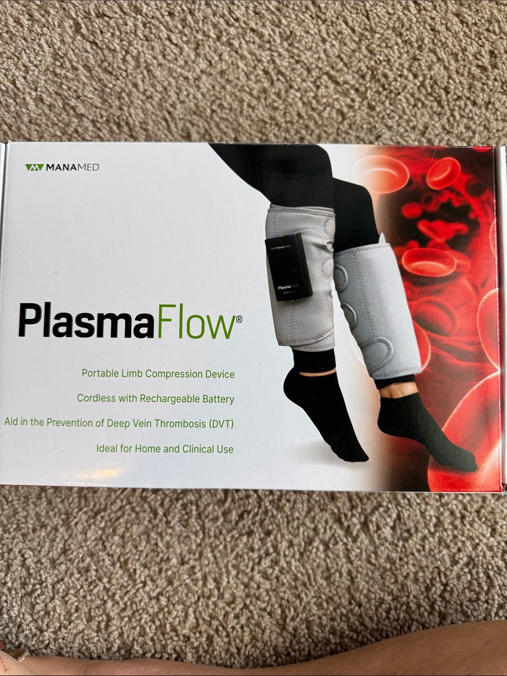 PlasmaFlow Portable Limb Compression Device - Gray